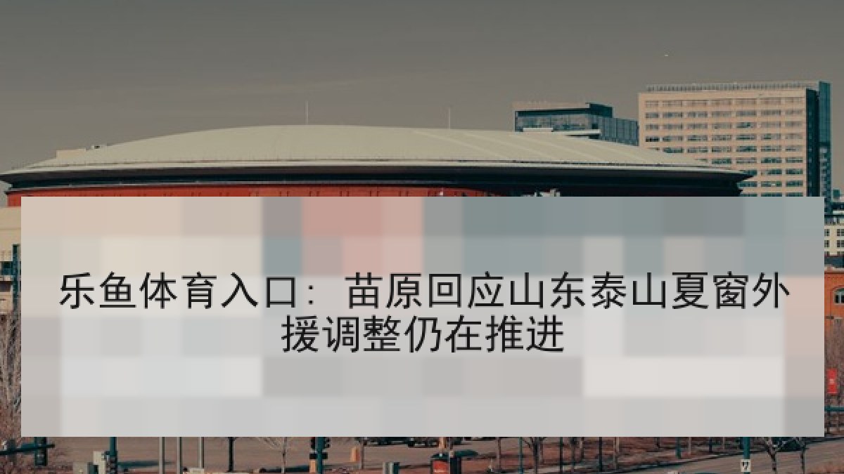乐鱼体育入口: 苗原回应山东泰山夏窗外援调整仍在推进
